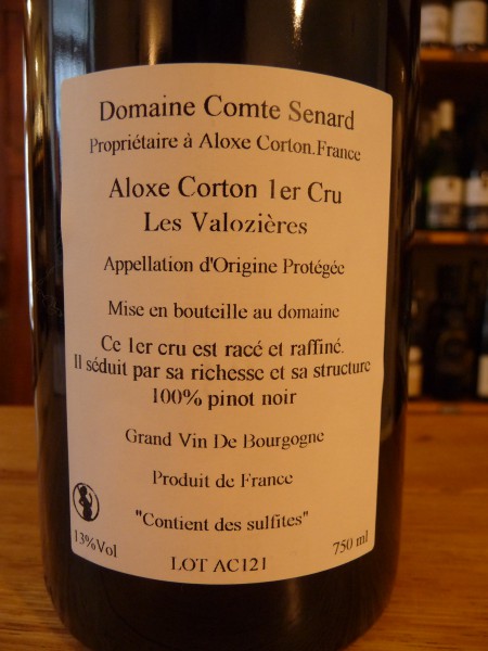 Aloxe-Corton 1er Cru "Les Valozières" 2018